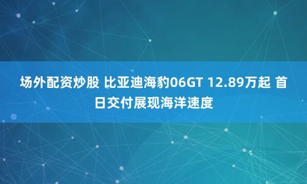 场外配资炒股 比亚迪海豹06GT 12.89万起 首日交付展现海洋速度